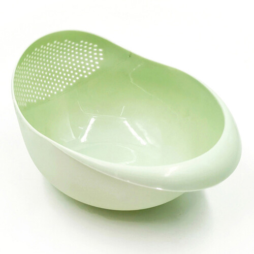 (Green) Rice Strainer Basket - Large Capacity Colander Tool
