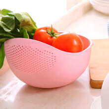 (Pink) Rice Strainer Basket - Large Capacity Colander Tool