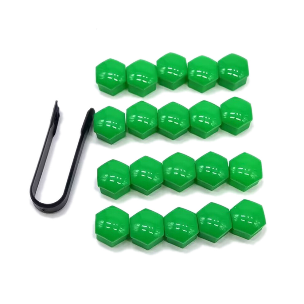 ( 20 Pcs And 1 Clip, 19Mm) 20Pcs Plastic Wheel Lug Nut Covers 17-21Mm For Car Rims Green/Black 6001832554826
