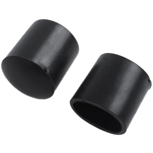 Rubber Caps 200-Piece Black Rubber Tube Ends 10mm Round 1
