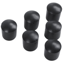 Rubber Caps 200-Piece Black Rubber Tube Ends 10mm Round