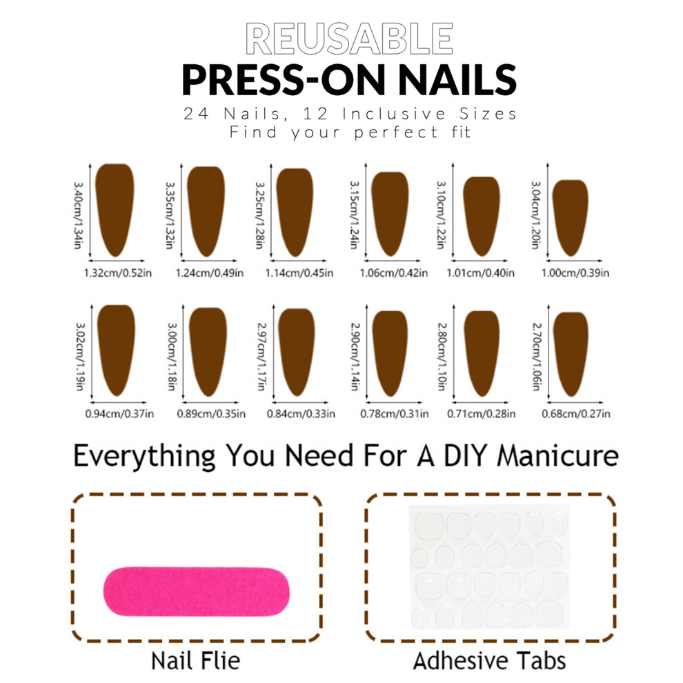 Dcph-Clothing Sweet Pink Pointed False Nails - Reusable