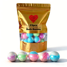 Set mit 23 Mini-Badebomben mit 5 verschiedenen Düften, ideal als Geschenk zum Valentinstag für Ihre Frau, Freundin,