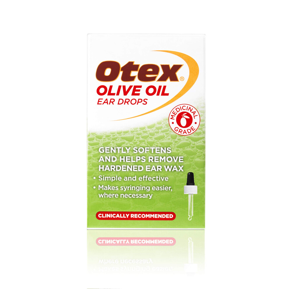 Otex Olive Oil Ear Drops For Natural, Gentle Removal Of Excessive, Hardened Ear Wax. Bottle With Dropper Applicator, 10 Ml (Pack Of 1)