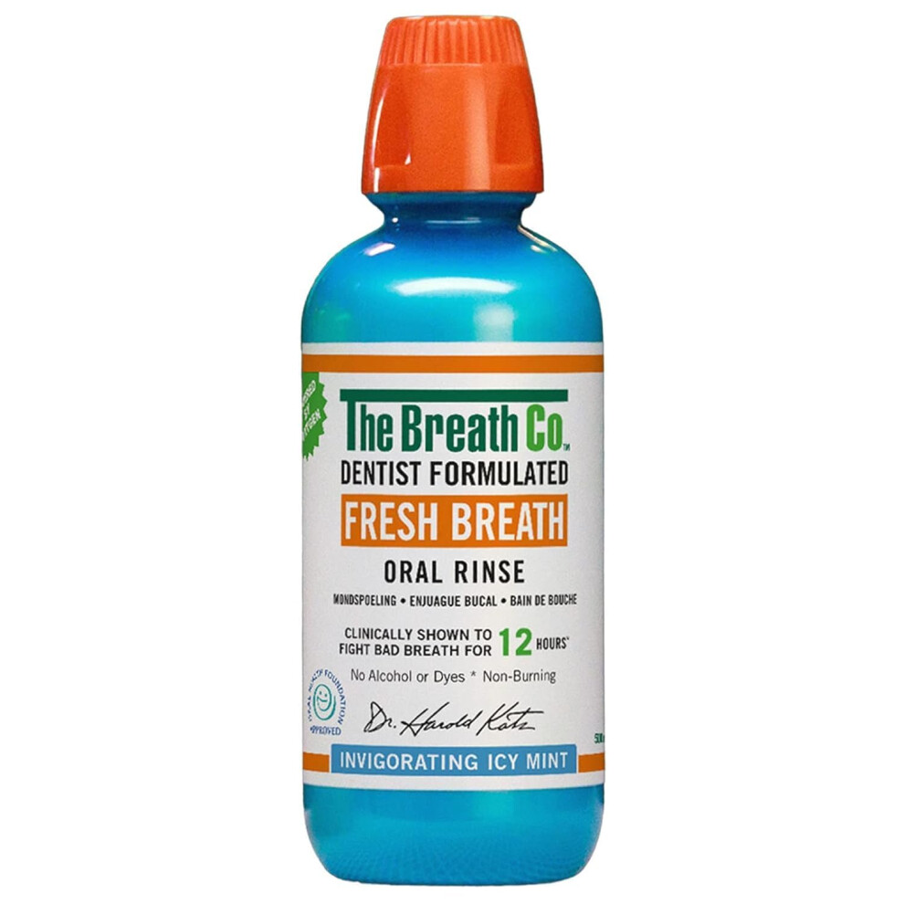 The Breath Co. Alcohol Free Mouthwash. Dentist Formulated Oral Rinse For 12 Hour