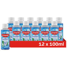 Colgate Plax Cool Mint Alcohol Free* Mouthwash 12 x 100ml - Mouthwash Alcohol Free* - Instant Long-Lasting Freshness - No Burn Experience - 24/7 Plaq