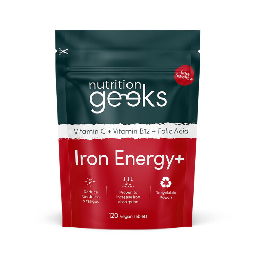 Iron Tablets High Strength | Energy Tablets with Vitamin C B12 &