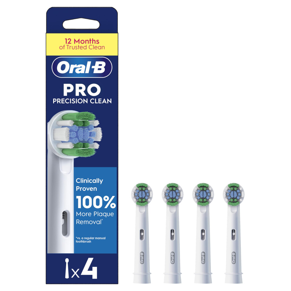 Oral-B Oral|B Pro Precision Clean Electric Toothbrush Head X|Shape And Angled Bristles For