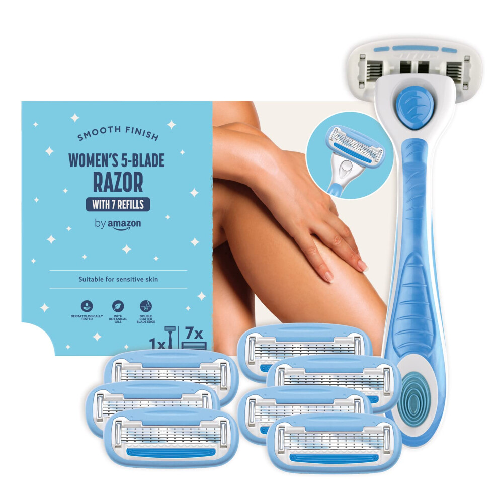By Amazon Women's 5 Blade Razor With 7 Refills