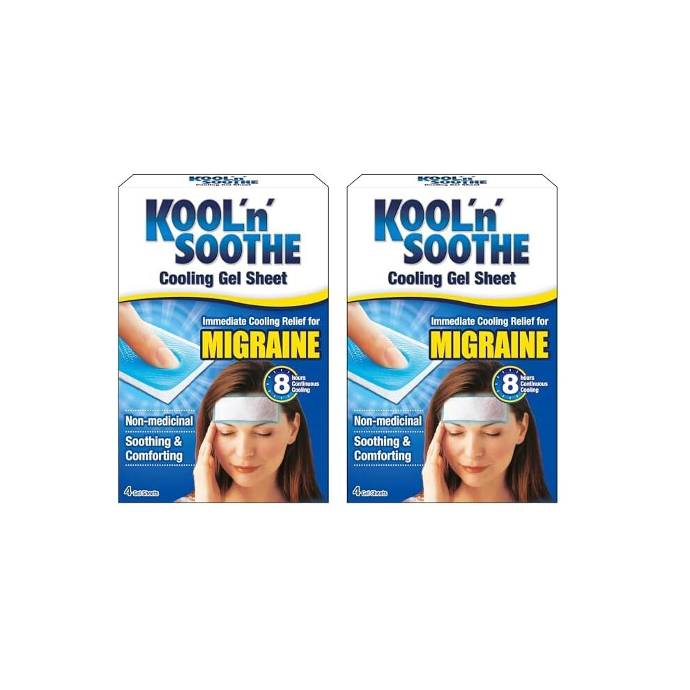 Kool 'N' Soothe Migraine Cooling Strips | 2 Pack Of 4