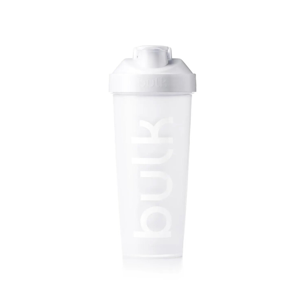 Bulk White Iconic Shaker Bottle, 750Ml, Ice Leak-Proof, Bpa-Free, Wire Mixing Ball For Lump-Free Shakes, Convenient Carry Handle, Transparent Fill L