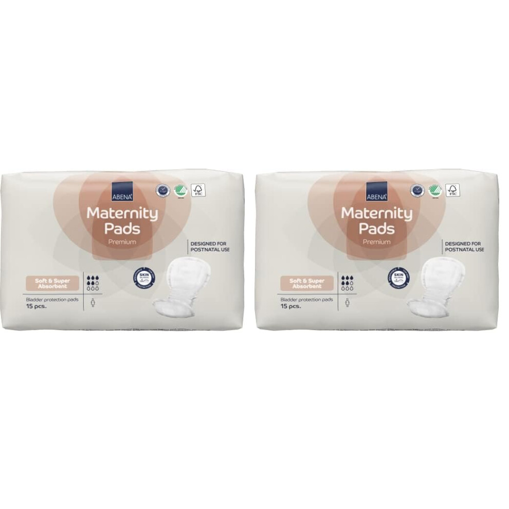 Abena Premium Maternity Pads Postpartum Essentials Eco|Labelled Maternity Pads After Birth Extra