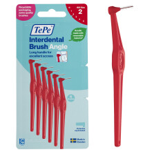 TePe Interdental Brush Angle Red 0.5mm/ISO 2 6pcs Interspace Cleaning Plaque Remover