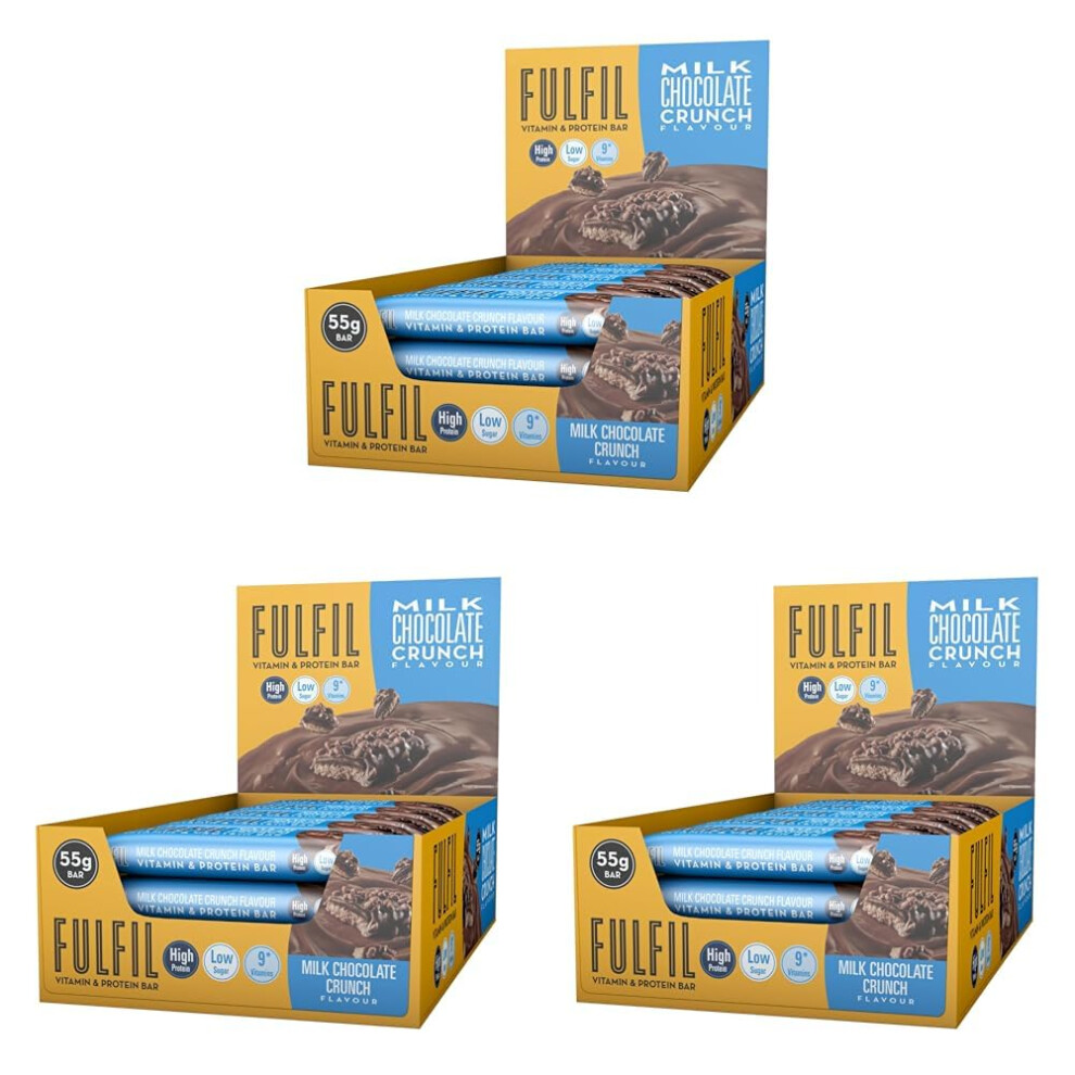 Fulfil Vitamin And Protein Bars (15 X 55 G Bars) Milk Chocolate
