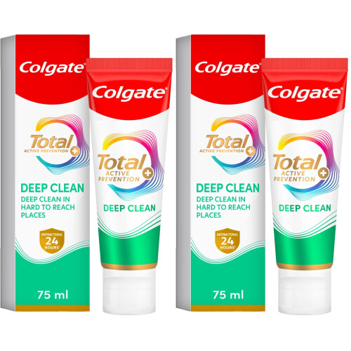 Colgate Colgate Total Active Prevention + Deep Clean Toothpaste 75ml 3X More Effective
