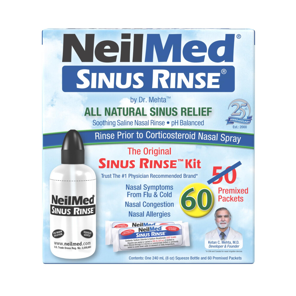 Neilmed Sinusrinse Saline Nasal Rinse Kit 50 Sachets
