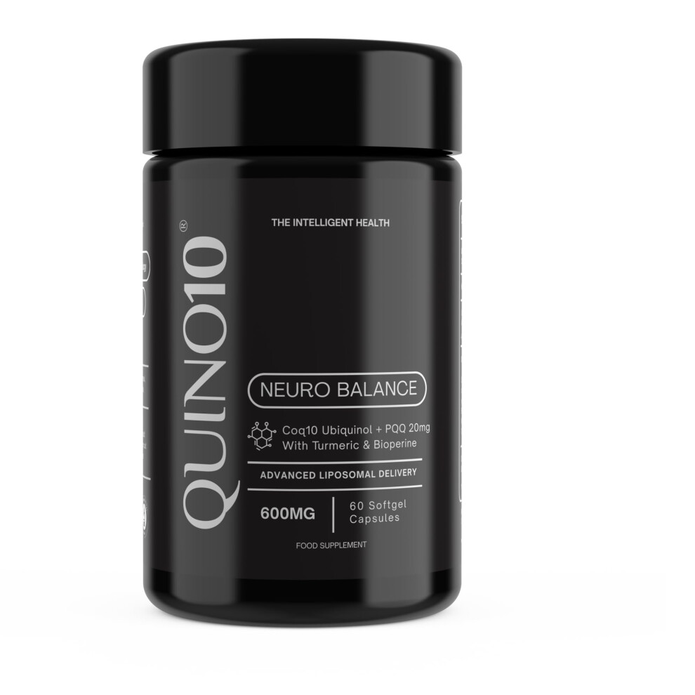 The Intelligent Health Quino10 Neuro Balance, Liposomal Ubiquinol Coq10 For Women & Men, 600Mg With Pqq & Turmeric, 60 Vegetarian Softgels