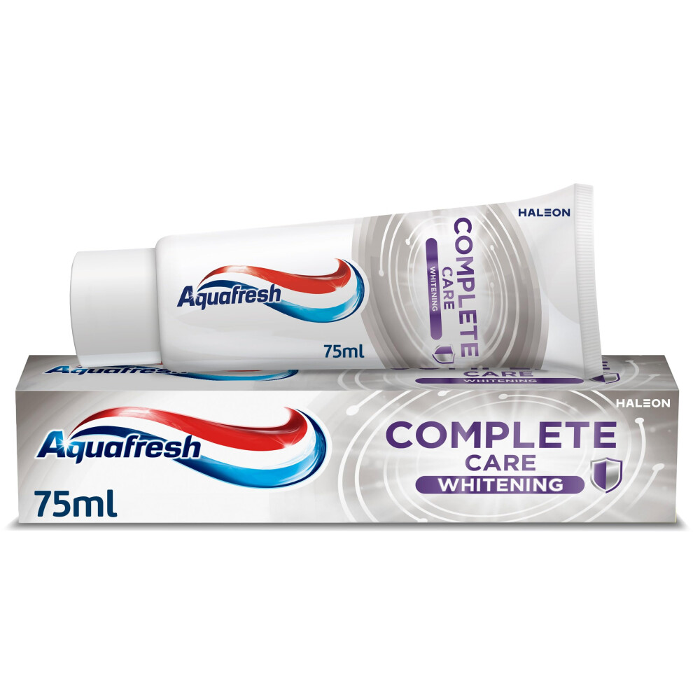 Sensodyne Aquafresh Complete Care Whitening Fluoride Toothpaste. Helps Restore Your Teeth’s Natural Whiteness.
