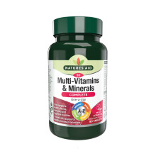 Natures Aid Multivitamins & Minerals – One-a-Day High Potency Daily Multi-Vitamin Supplement inc. B12 & Zinc – Supports Energy, Bones, Immunity, H