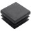 500Pcs Plastic Square Tube Inserts End Blanking Caps 20mm x 20mm Black 4