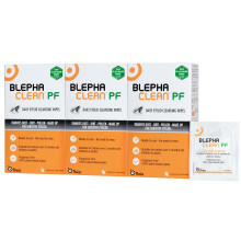 Blephaclean PF Daily Eyelid Wipes x 60 - Gentle Cleansing for the eyelids and skin around the eyes | Suitable for Babies (over 3 months old) children