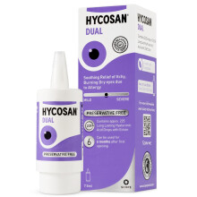 Hycosan Dual - Double Action Eye Drops with Hyaluronic Acid and Ectoin for Soothing Relief of Itchy, Burning or Dry Eyes Due to Allergens - Preservat