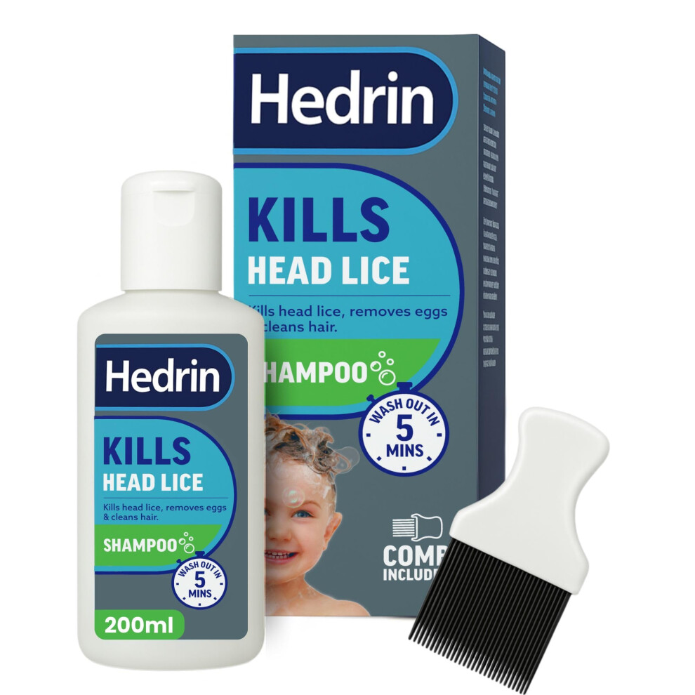 Hedrin Head Lice Shampoo And Comb Kit Kills Head Lice And Eggs