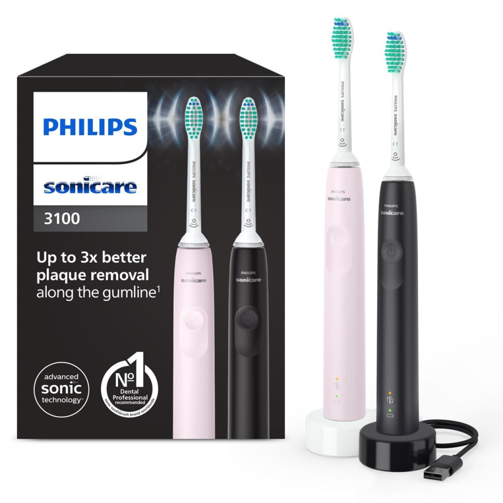 Philips Sonicare 3100 Electric Toothbrush Sonic Toothbrush Pressure Sensor And Timer Sugar