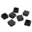 Chair Leg Plastic Blanking End Cap Square Tube Insert Black 20mmx20mm 150Pcs 7
