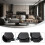 Black Chair Caster Wheels with Brake M8 4 pcs 8