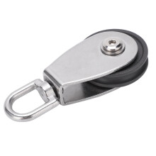 Edelstahl-Doppellager-Rolle 101x45mm Nylonrad