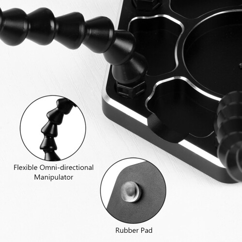 Helping Hands Soldering Third Arm with Magnifier & Light, Black 1
