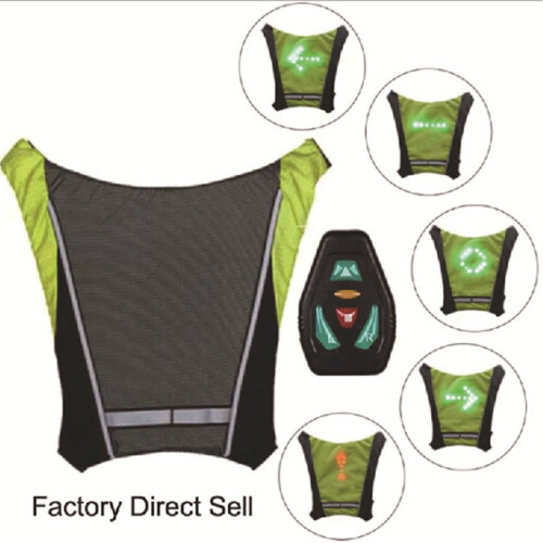 LED Turning Signal Vest Reflective Vest with Direction Indicator Remote Control 1
