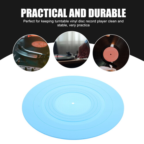 Base para toca-discos feita de silicone para estabilidade e proteção do toca-discos. 7,87 x 0,12 polegadas. 1