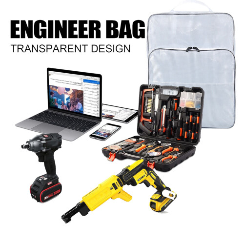 18Inch Clear PVC Tool Organiser Bag Electrostatic Prevention 2