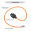 2X DT-BMD D-Tap to 2-Pin BMPCC Power Cable 60cm 180Rotatable with Braided Wire 4