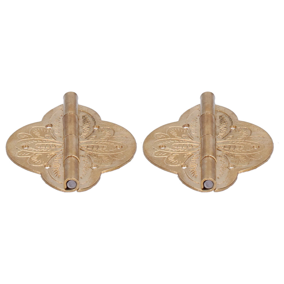Antique Brass Hinge 2Set Small For Drawer Cabinet Wardrobe Foldable Table 4621390901195