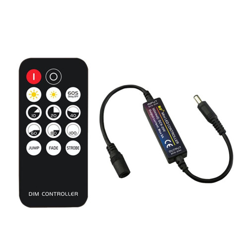 3X RF Remote Controller LED Dimmer DC5V-24V Brightness Adjustment 14-Key Dimmable Connector  for LED Strip Light 1