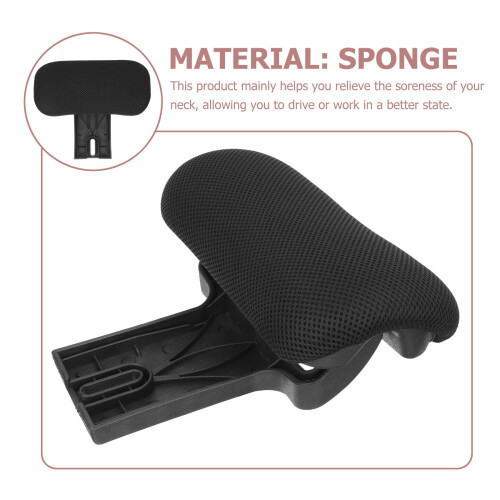 Comfortable Computer Chair Headrest Black Upholstered Neck Pillow 1