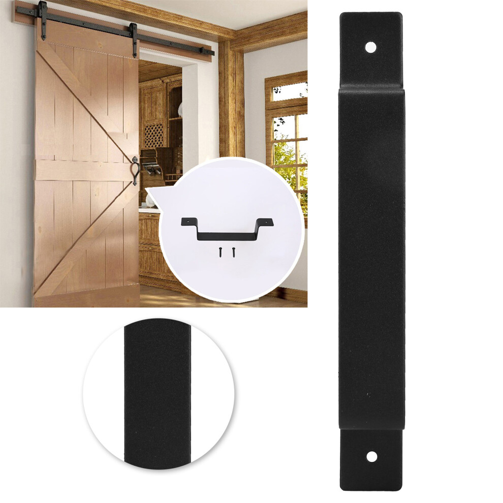 Black Carbon Steel Barn Door Handle Â Right Angle Pull, 19.3X4.2cm 9411390901494