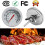 F/C rustfritt stål BBQ Grill bimetallisk termometer temperaturmåler 8