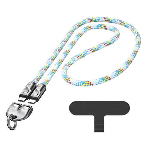 USB-C-zu-C-Kabel mit Armband, 240 W, nylonummantelt 1