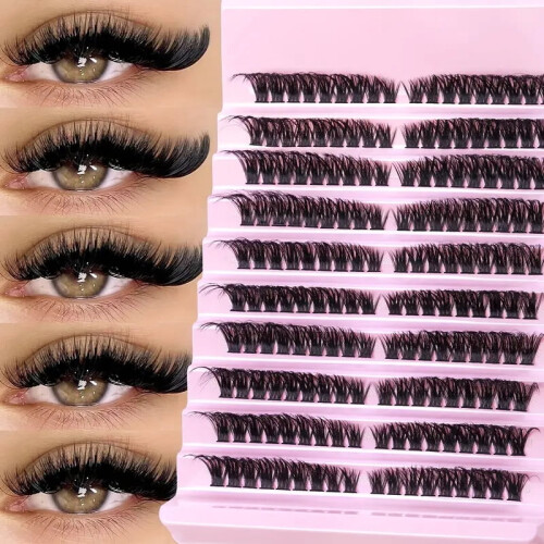 Cluster Lashes Kit eyelashes DIY segmented D-curled false eyelashes thick curling self-grafting eyelashes set 1
