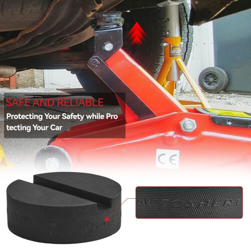 4Pcs Rubber Jack Pad Disk Stands Slotted Rail Floor Jacking Car Lifting Adapter 1