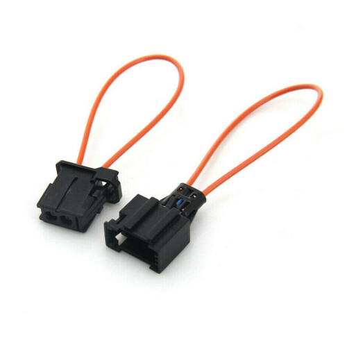 2 Pair Car Male+Female Plug Adapter Diagnostic Fiber Optic Bypass Loop Black Kit 2
