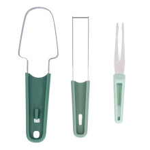 3-in-1 Watermelon Cutter Stainless Steel Fruit Cutting Tool, Green
