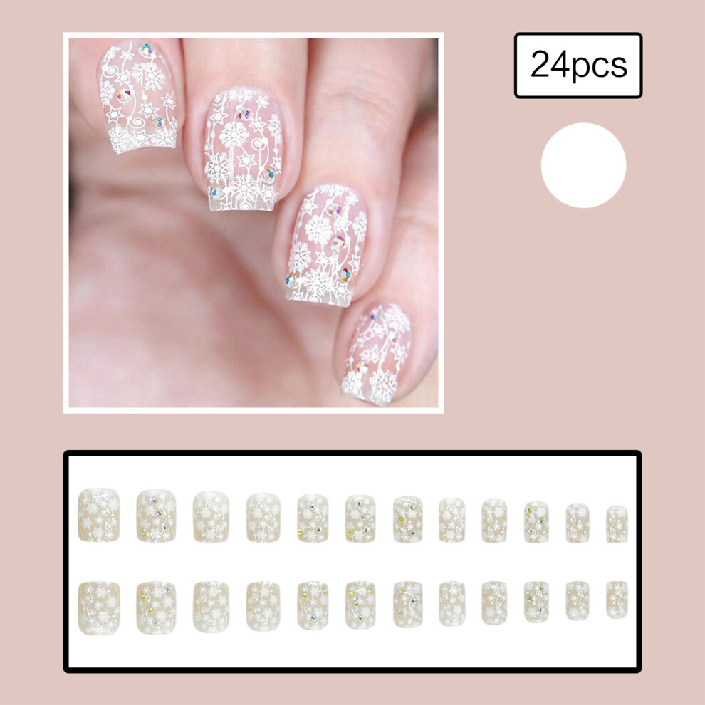 Reach-Tools 24Pcs Christmas Press On Nails Durable Fake Nails