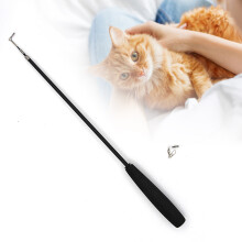 (Black) Retractable Dog Teaser Toy for Active Pets