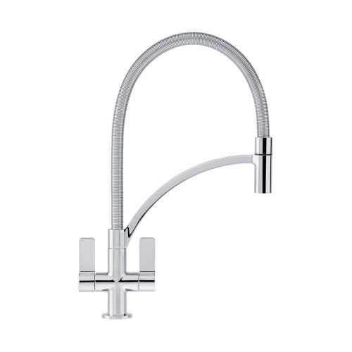 Franke Franke Kitchen Mixer Tap Pull-Out Spring Neck Dual Lever Chrome Modern Monoblock