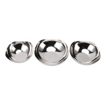 Irregular Stainless Steel Salad Bowls Set, 3 Sizes, 7.8"/6.9"/6.6"